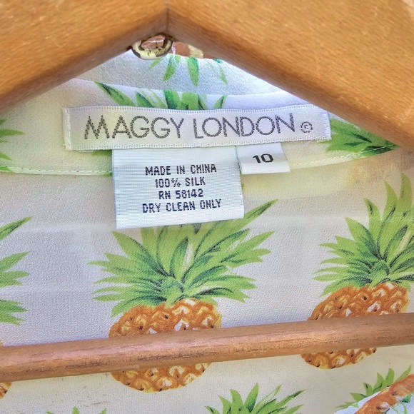 Vintage Silk Pineapple Blouse - Picture 8 of 9